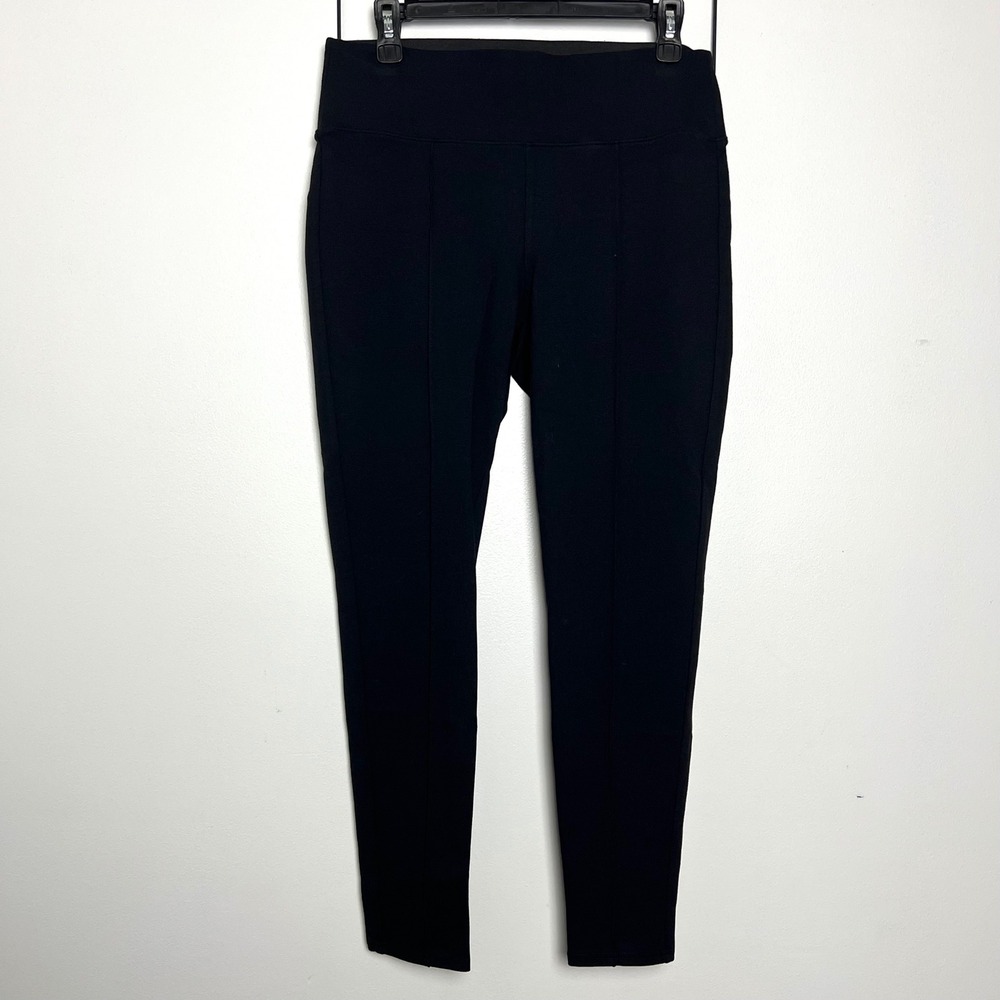 Nine West Women's‎ Leggings Black High Rise Elastic Waist Stretch Pants M Piping
